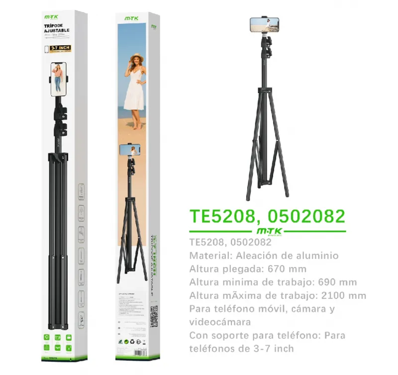 SOPORTE PLEGABLE / TRÍPODE AJUSTABLE TE5208
