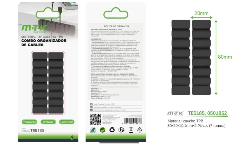 SUJETACABLES TE5185 2 PIEZAS TPR