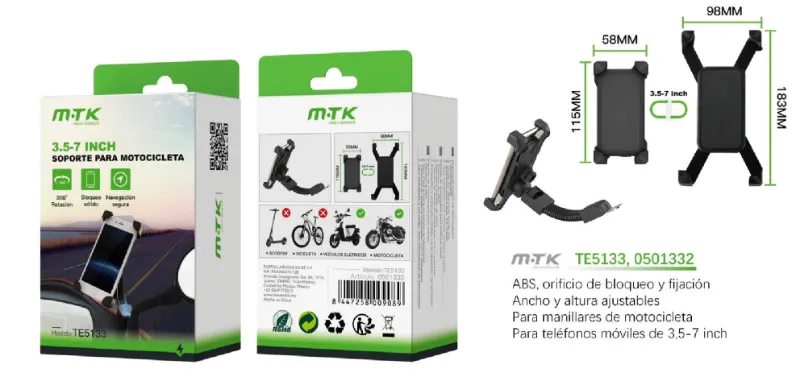 SOPORTE PARA TELÉFONO DE MOTO TE5133